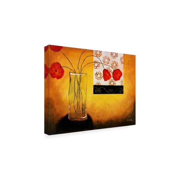 Pablo Esteban 'Dying Roses On Orange 1' Canvas Art,24x32